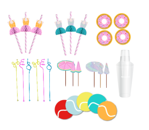 Summer Party Cup Straw Set SP046